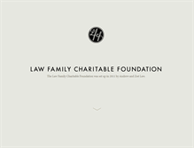 Tablet Screenshot of lawfamilycharitablefoundation.org